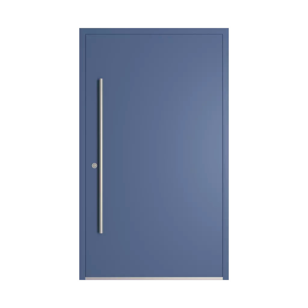 RAL 5023 błękitny popielaty drzwi-wejsciowe wypelnienia aluminium pelne