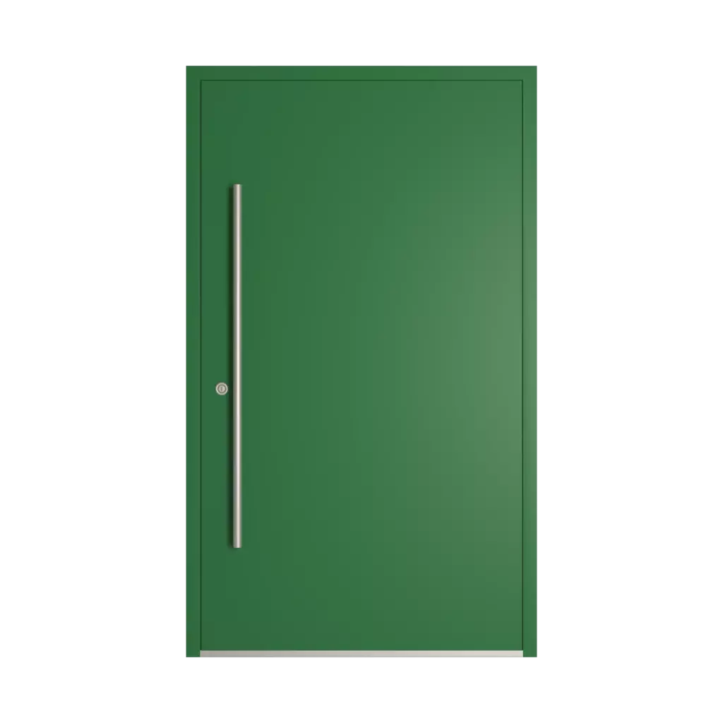 RAL 6001 zielony szmaragdowy drzwi-wejsciowe wypelnienia aluminium przeszklone