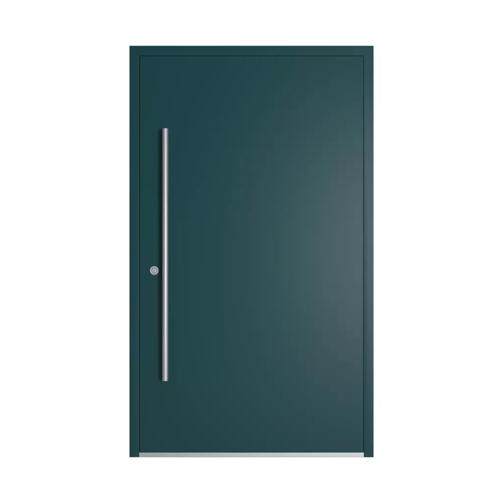 RAL 6004 zielony niebieski drzwi-wejsciowe wypelnienia pvc pelne