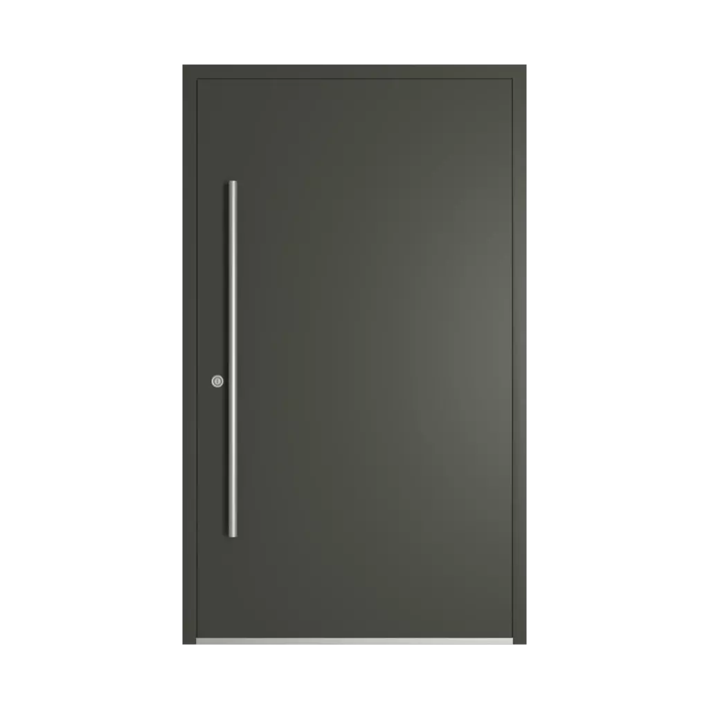 RAL 6006 oliwkowy szary drzwi-wejsciowe wypelnienia aluminium pelne