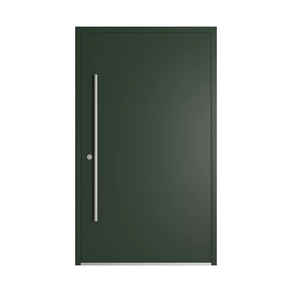 RAL 6009 zielony jodłowy drzwi-wejsciowe wypelnienia drewno pelne