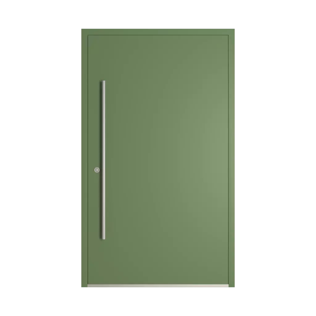 RAL 6011 zielony groszkowy drzwi-wejsciowe wypelnienia pvc przeszklone