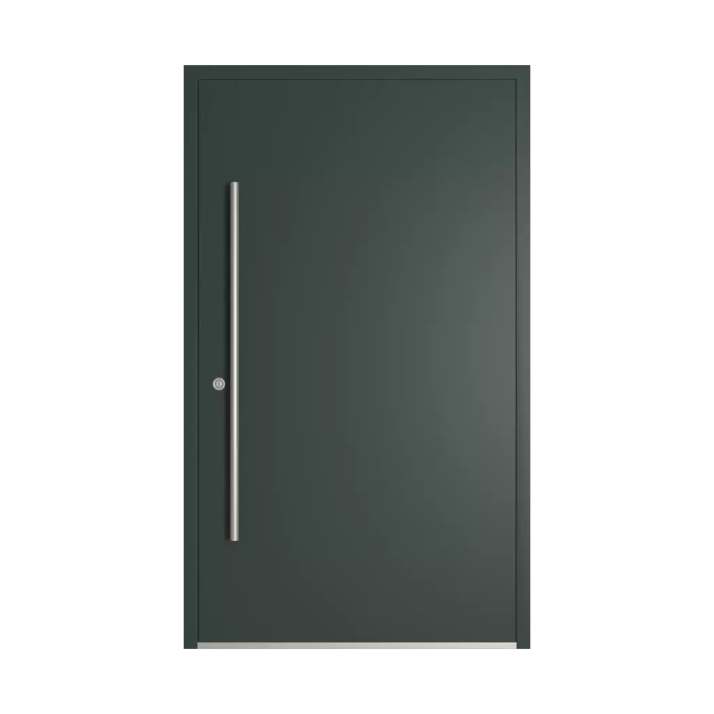 RAL 6012 zielony ciemny drzwi-wejsciowe wypelnienia pvc pelne