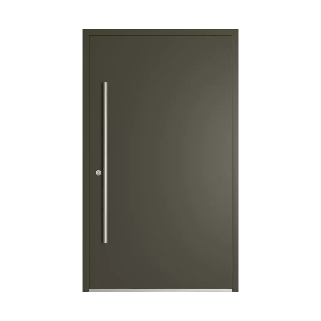 RAL 6014 oliwkowy żółty drzwi-wejsciowe wypelnienia aluminium pelne