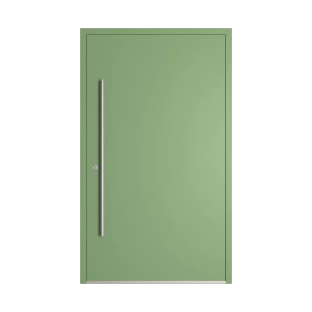 RAL 6021 zielony blady drzwi-wejsciowe wypelnienia pvc przeszklone