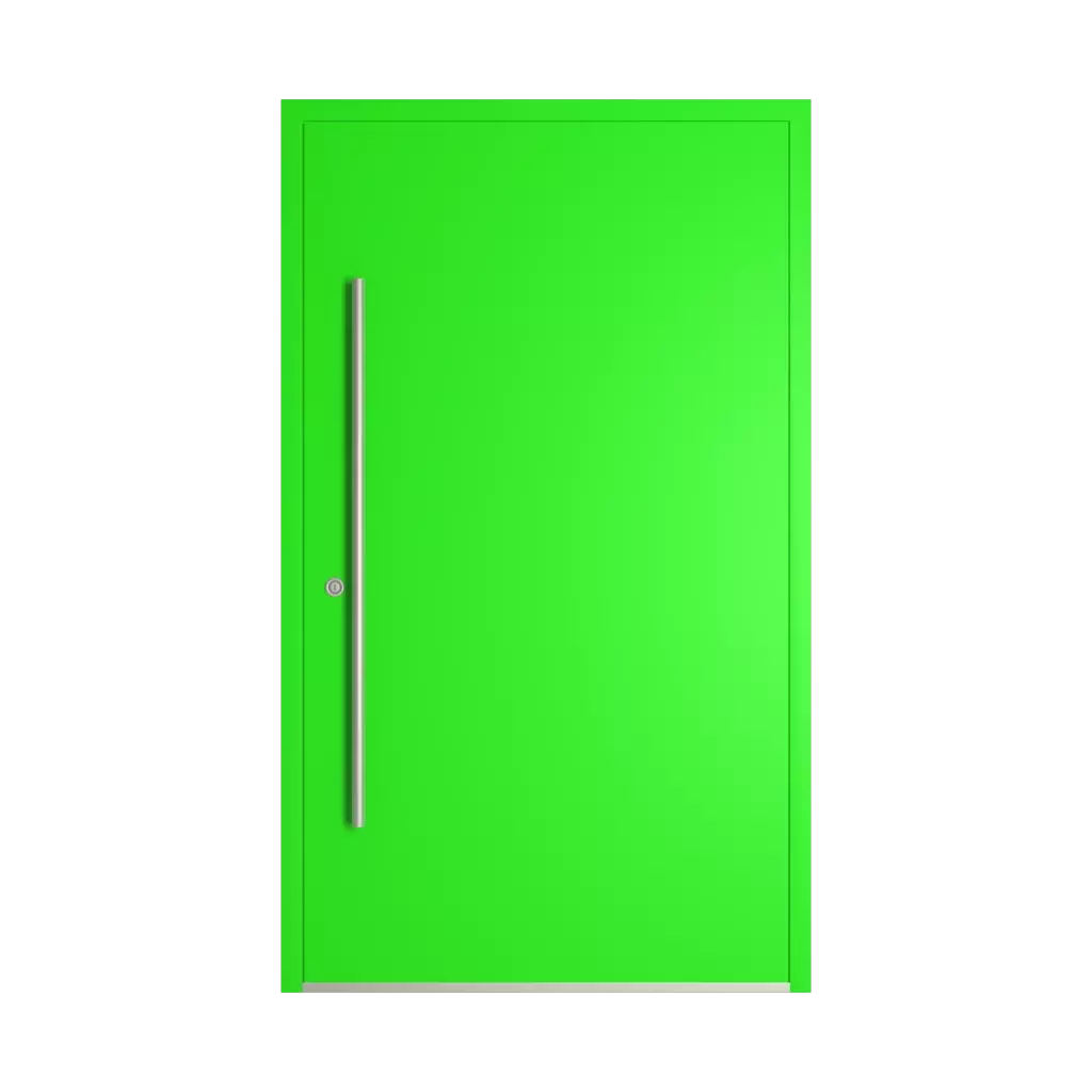 RAL 6037 zielony czysty drzwi-wejsciowe wypelnienia aluminium przeszklone