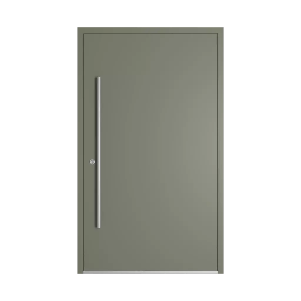 RAL 7003 szary szałwiowy drzwi-wejsciowe wypelnienia aluminium pelne