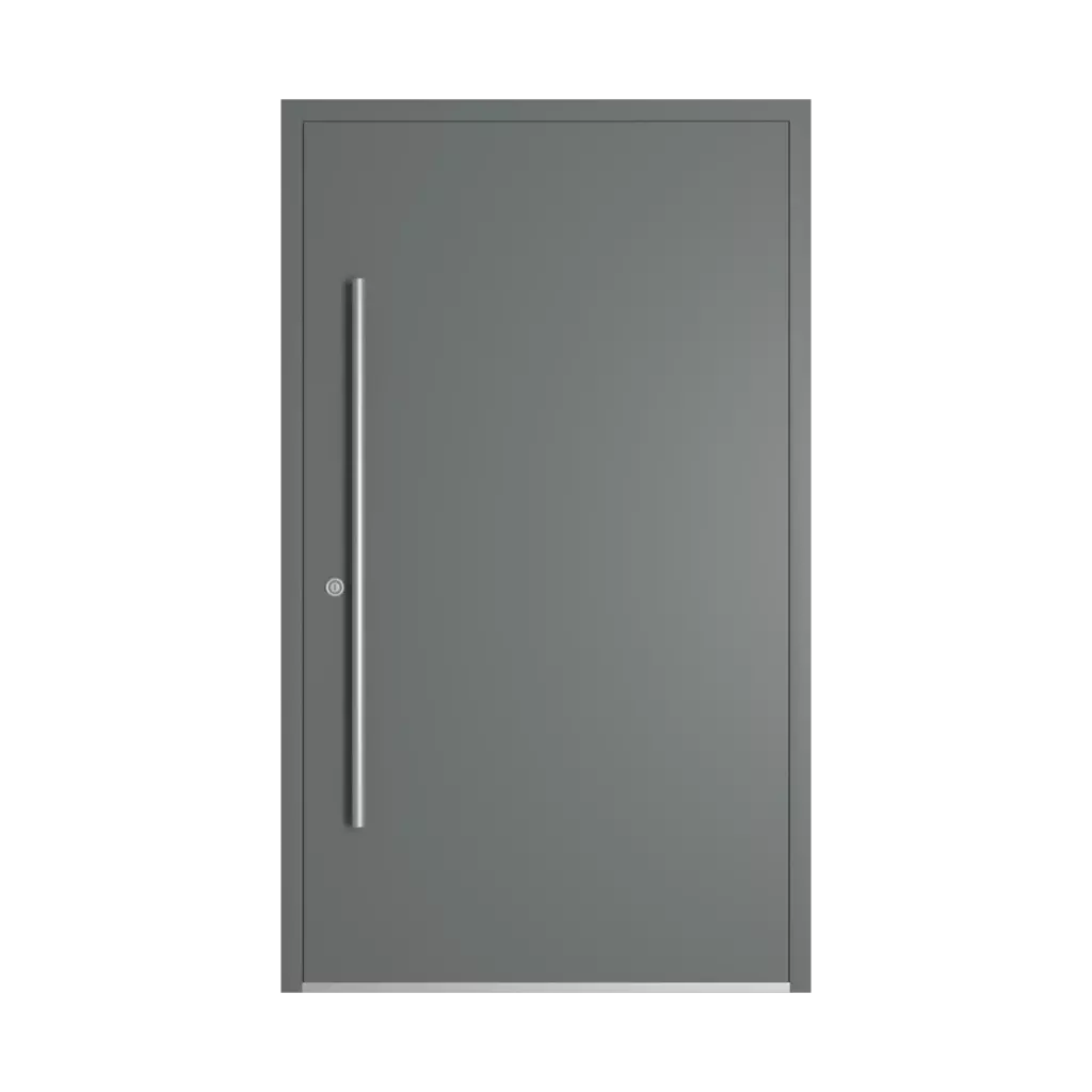RAL 7005 szary mysi drzwi-wejsciowe wypelnienia aluminium pelne