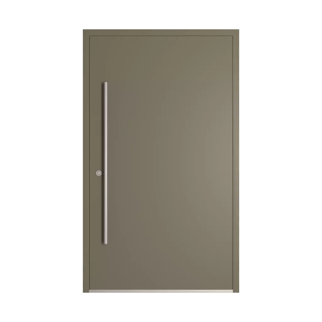 RAL 7006 szary beżowy drzwi-wejsciowe wypelnienia aluminium pelne