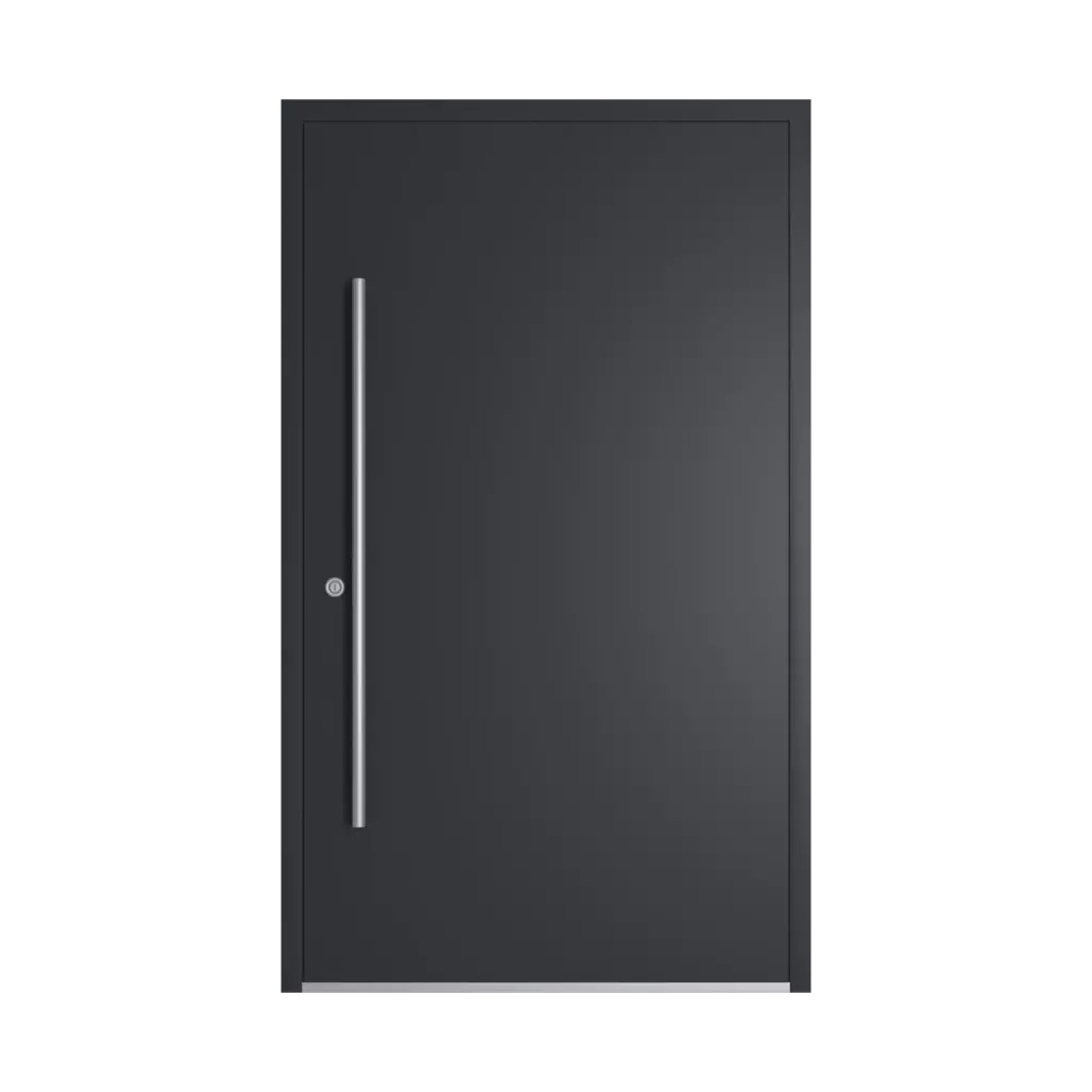 RAL 7021 szary czarny drzwi-wejsciowe wypelnienia aluminium przeszklone