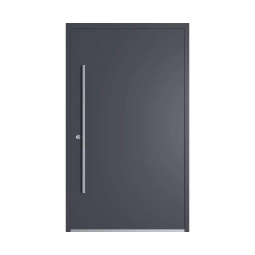RAL 7024 szary grafitowy drzwi-wejsciowe wypelnienia aluminium pelne