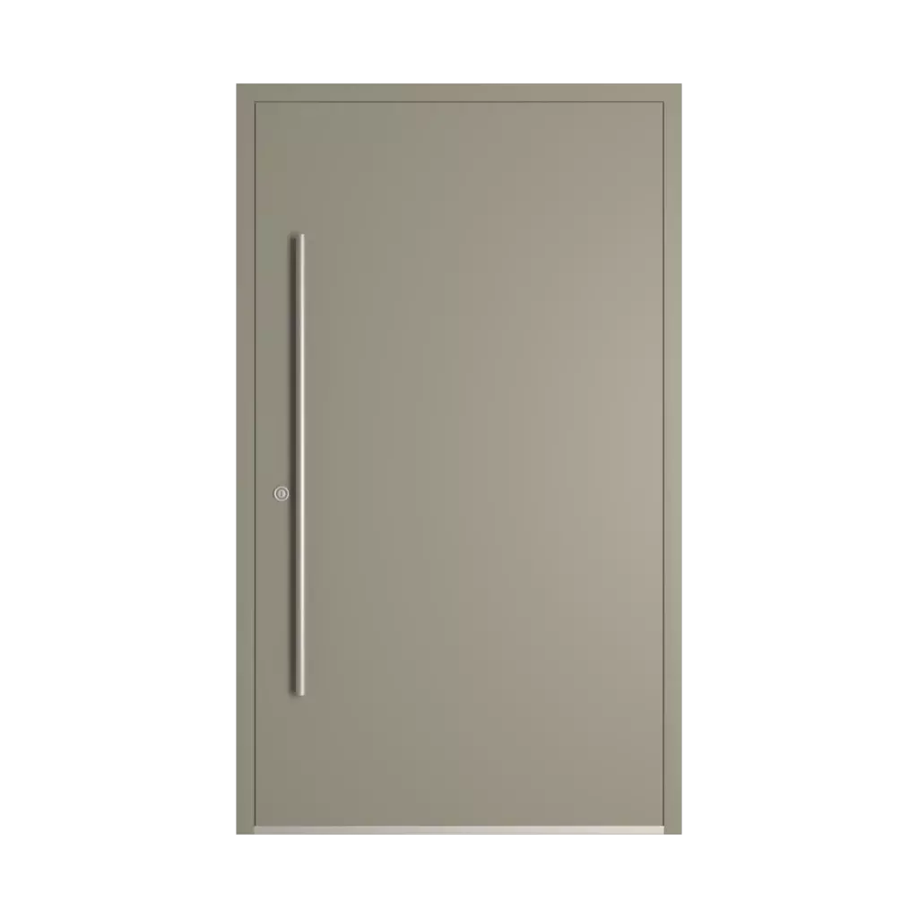 RAL 7030 szary kamienny drzwi-wejsciowe wypelnienia aluminium pelne