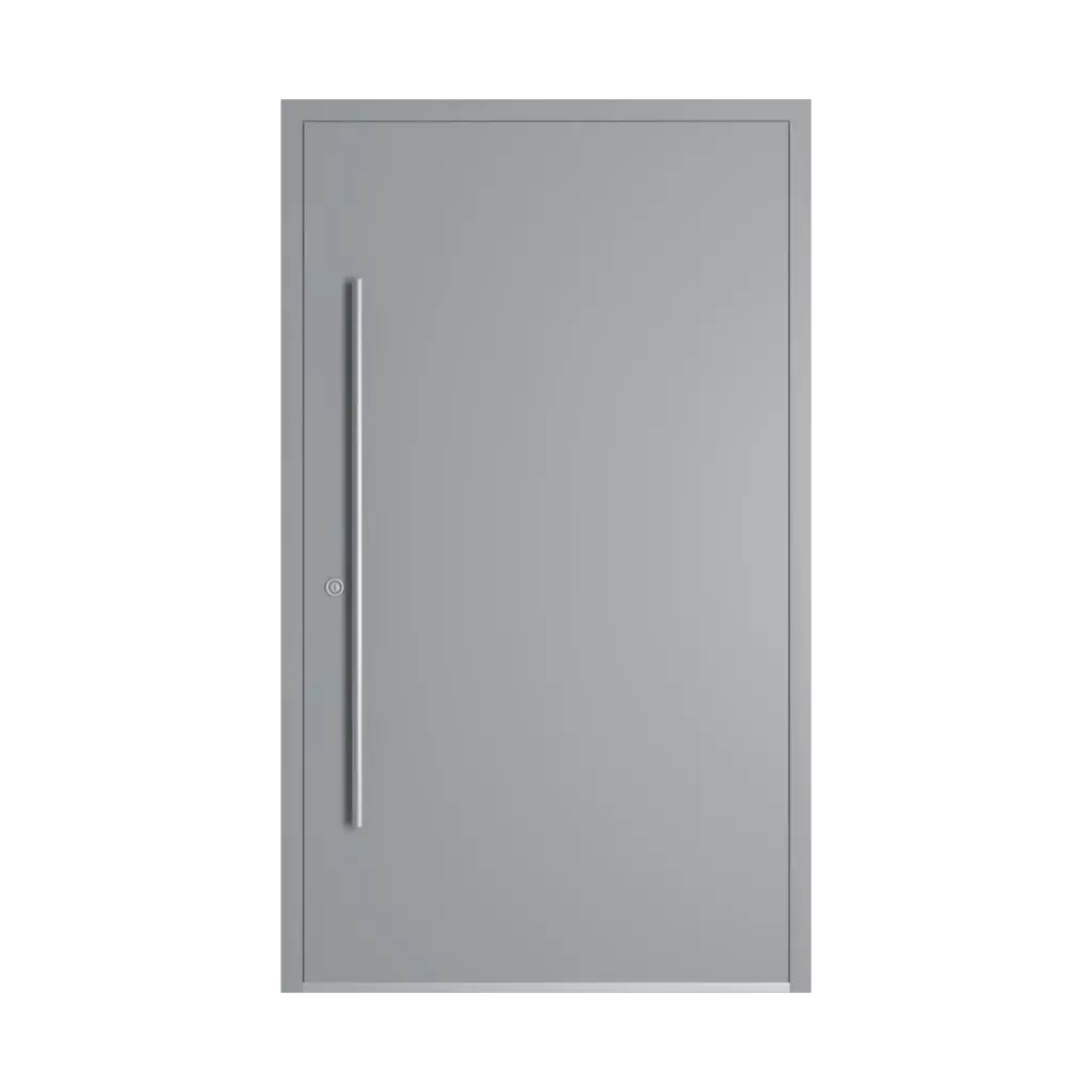 RAL 7040 popielaty pirytowy drzwi-wejsciowe wypelnienia aluminium pelne