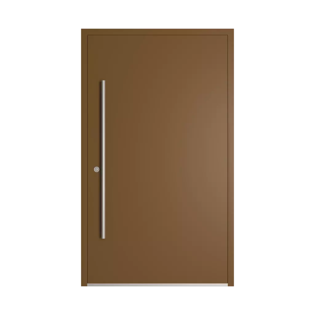 RAL 8008 brązowy oliwkowy drzwi-wejsciowe wypelnienia aluminium pelne