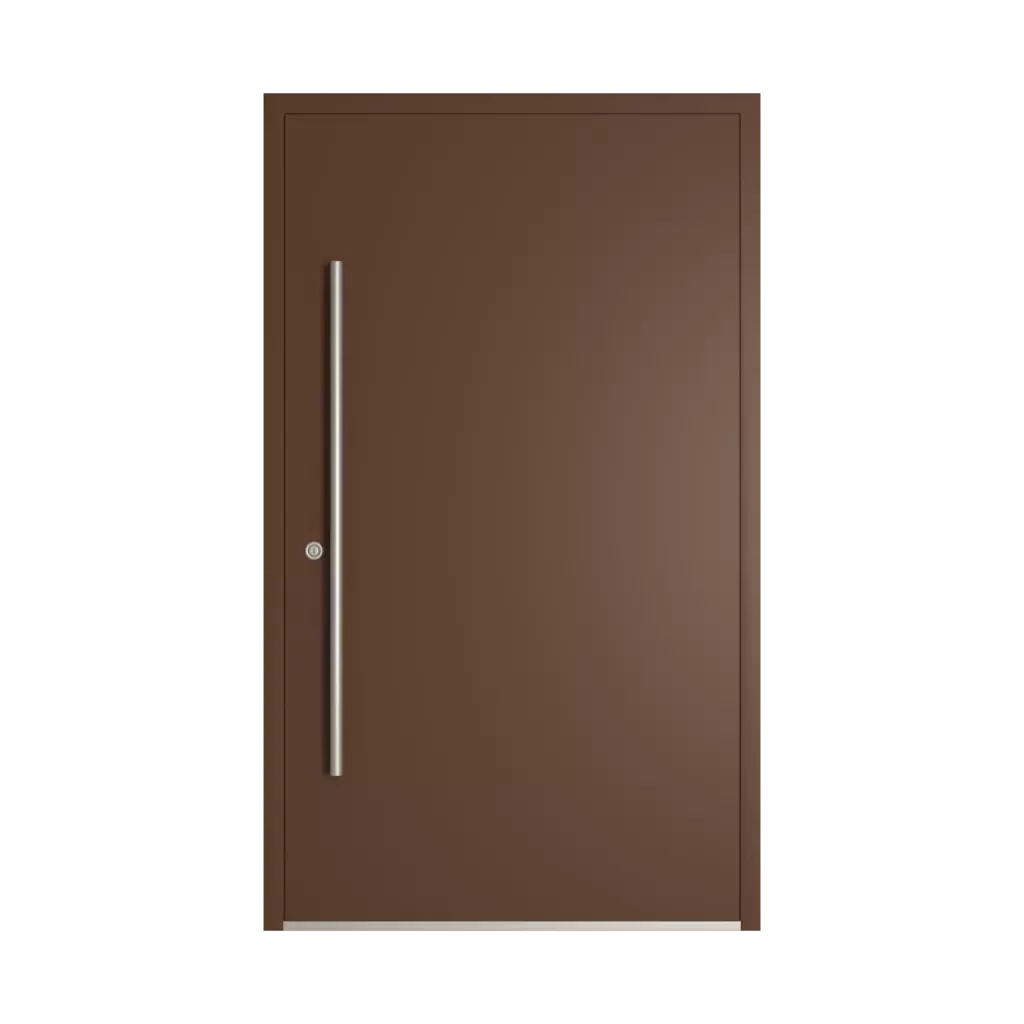 RAL 8011 brązowy orzechowy drzwi-wejsciowe wypelnienia pvc pelne