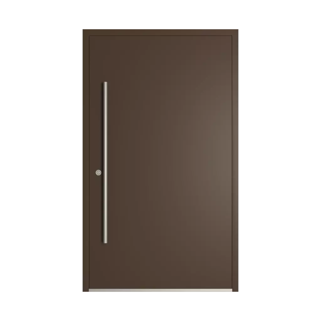 RAL 8014 brązowy irchowy drzwi-wejsciowe wypelnienia pvc pelne
