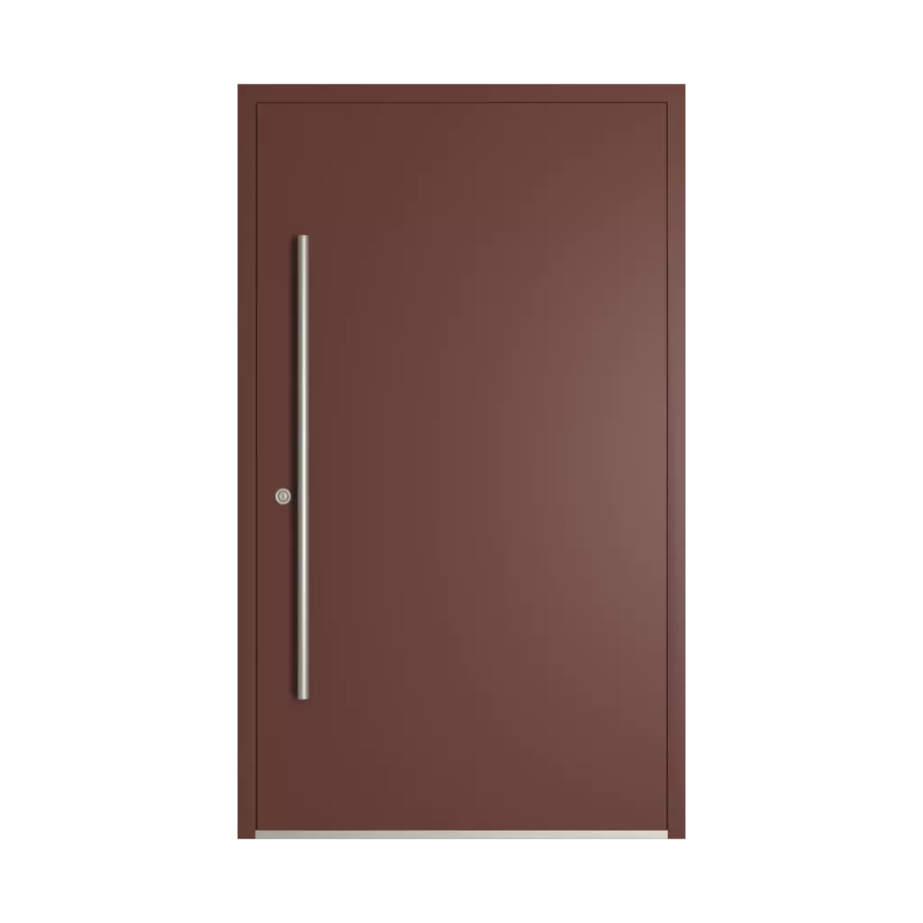 RAL 8015 kasztanowy drzwi-wejsciowe wypelnienia drewno przeszklone