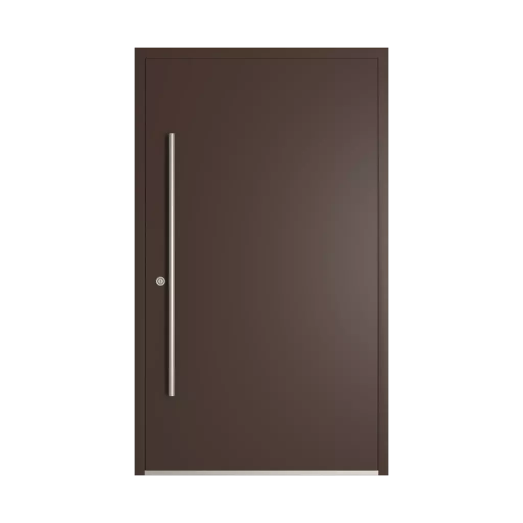 RAL 8017 ciemna czekolada drzwi-wejsciowe wypelnienia pvc pelne