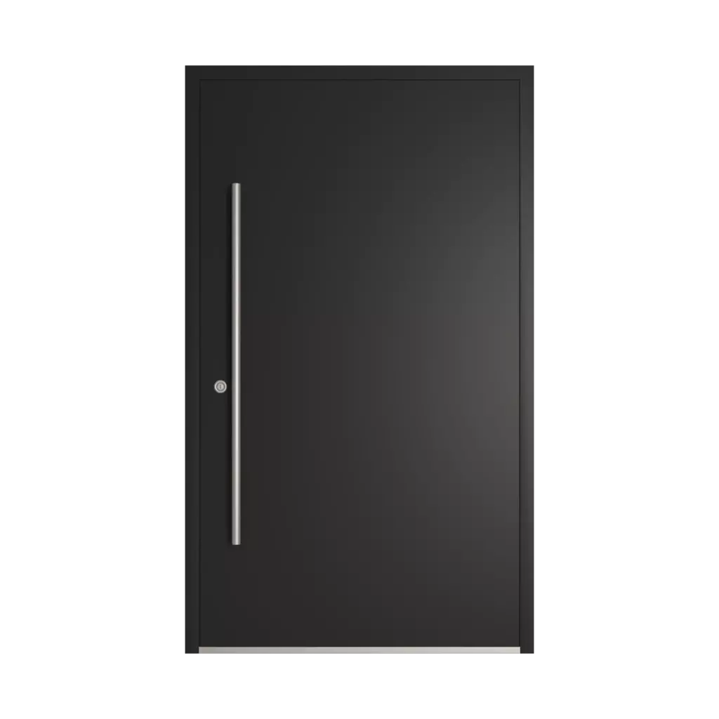 RAL 8022 brązowy czarny drzwi-wejsciowe wypelnienia drewno przeszklone