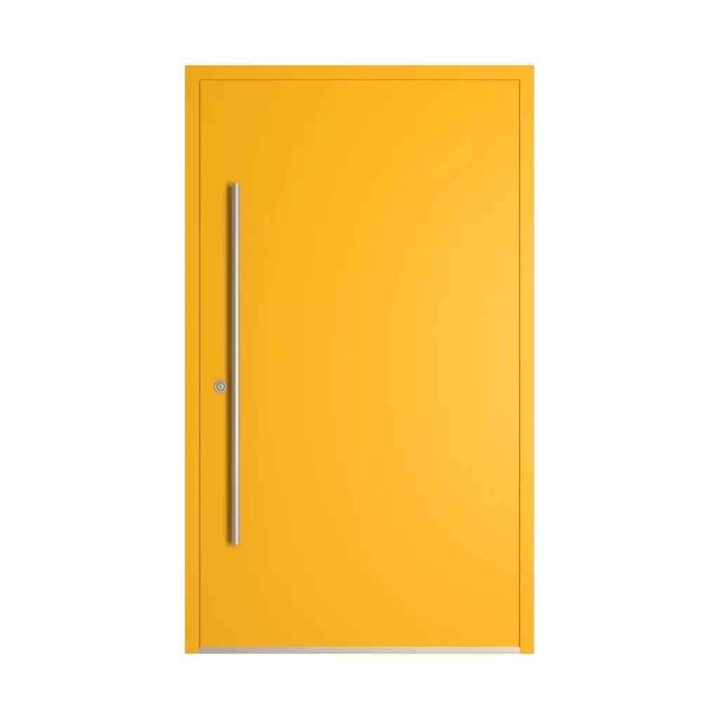 RAL 1023 żółty drogowy drzwi-wejsciowe wypelnienia pvc przeszklone