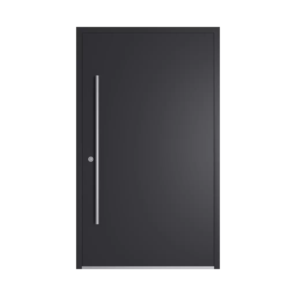 RAL 9004 czarny sygnałowy drzwi-wejsciowe wypelnienia aluminium przeszklone