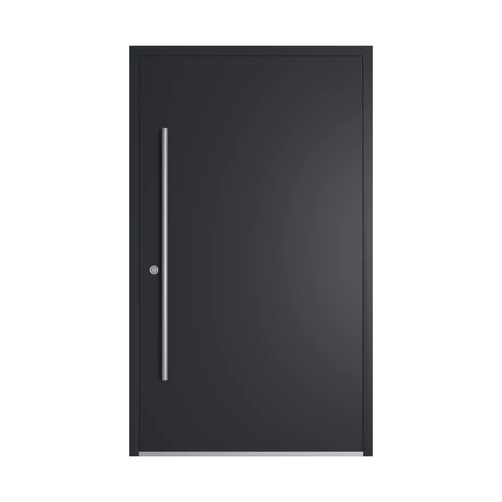 RAL 9011 czarny grafitowy drzwi-wejsciowe wypelnienia pvc przeszklone
