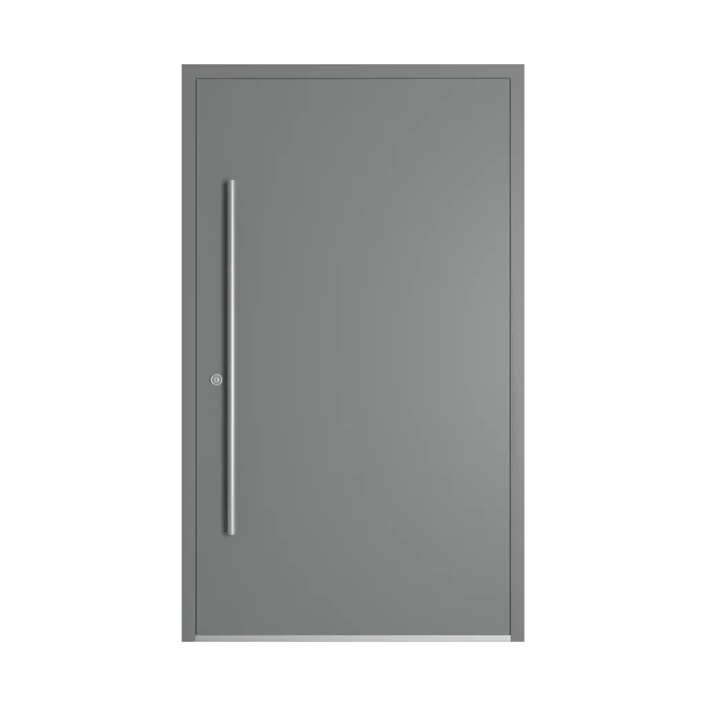 RAL 9023 perłowy ciemny szary drzwi-wejsciowe wypelnienia aluminium pelne