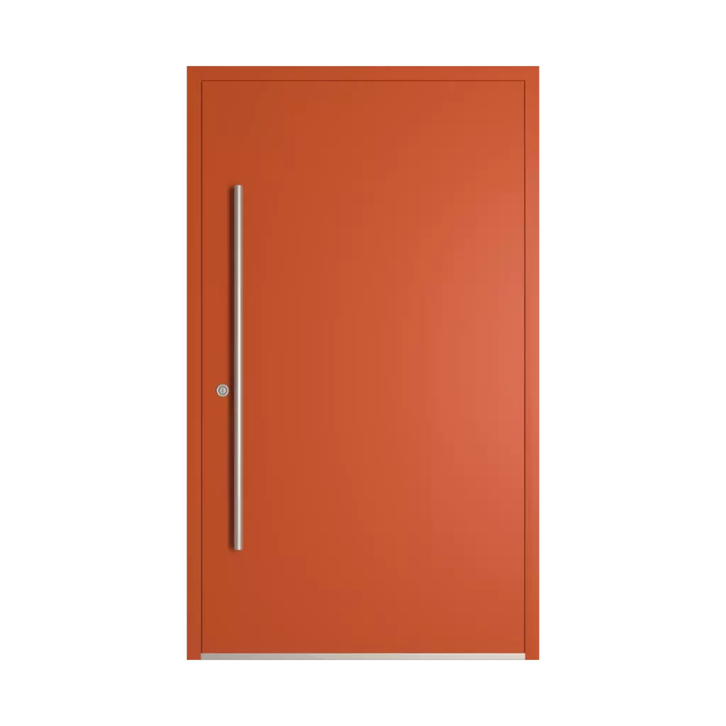 RAL 2001 pomarańczowy ceglasty drzwi-wejsciowe wypelnienia drewno pelne