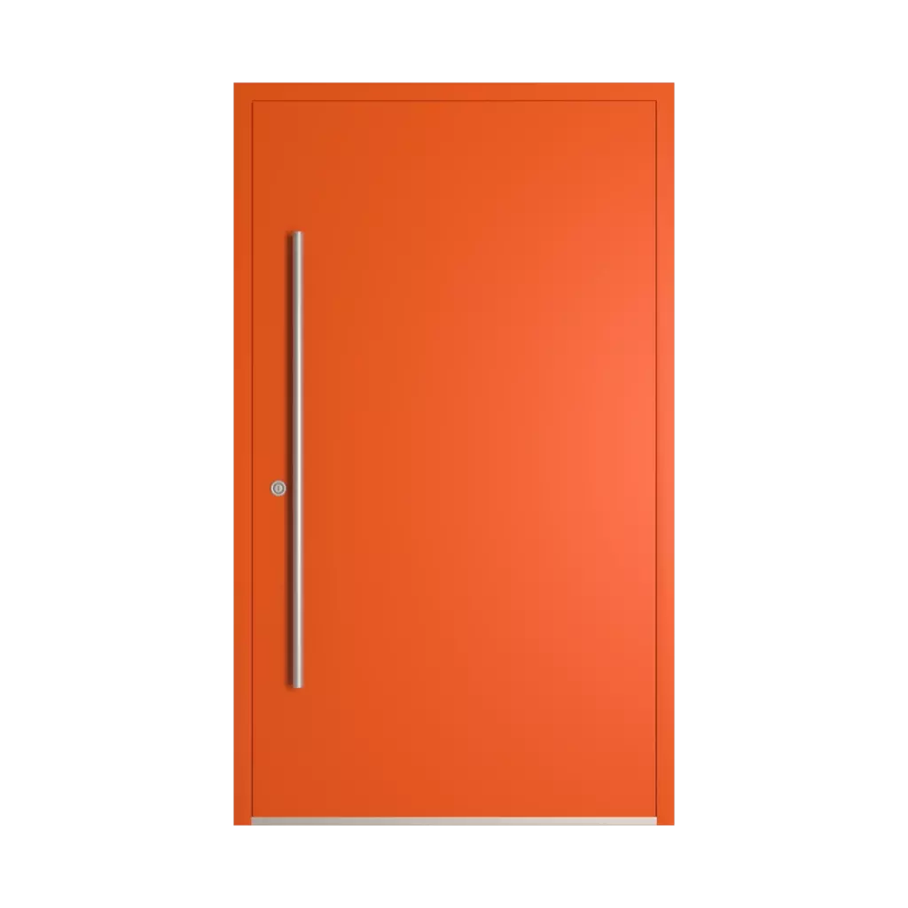 RAL 2009 pomarańczowy drzwi-wejsciowe wypelnienia aluminium pelne