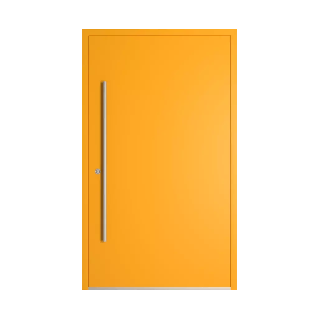 RAL 1003 żółty sygnałowy drzwi-wejsciowe wypelnienia aluminium przeszklone