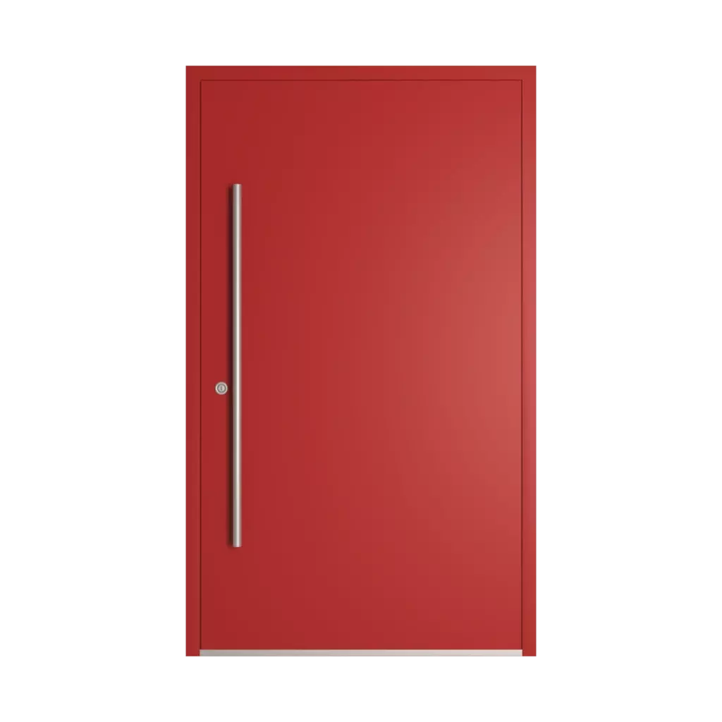 RAL 3000 czerwony ognisty drzwi-wejsciowe wypelnienia aluminium przeszklone