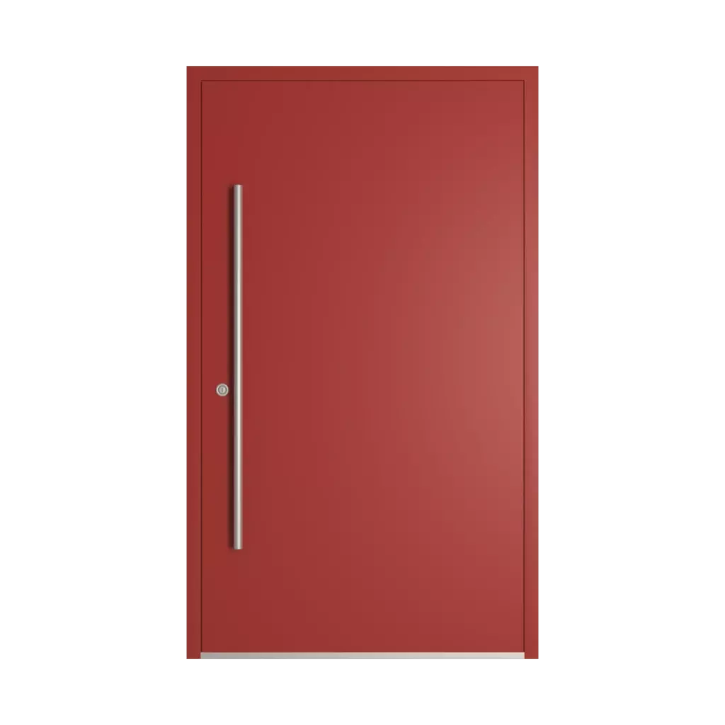 RAL 3013 czerwony matowy drzwi-wejsciowe wypelnienia drewno pelne