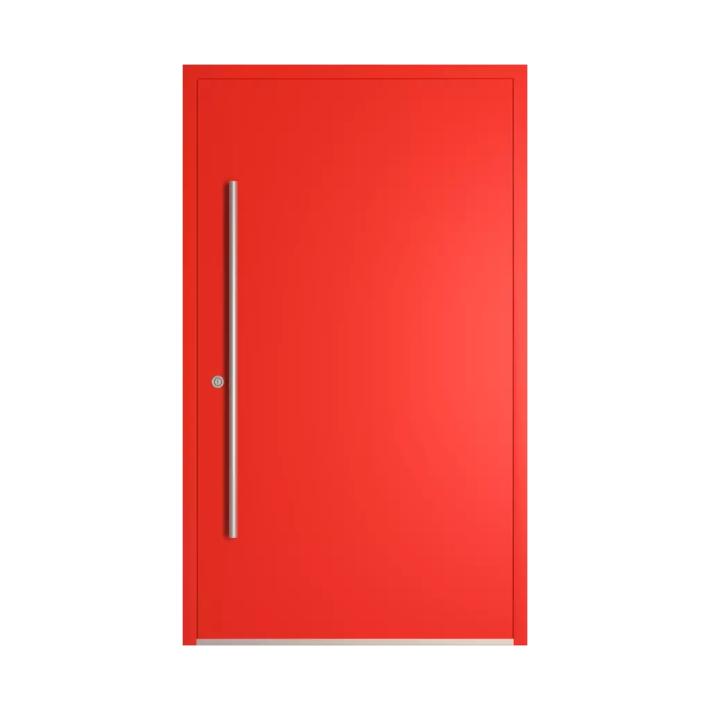RAL 3028 czerwony czysty drzwi-wejsciowe wypelnienia aluminium przeszklone