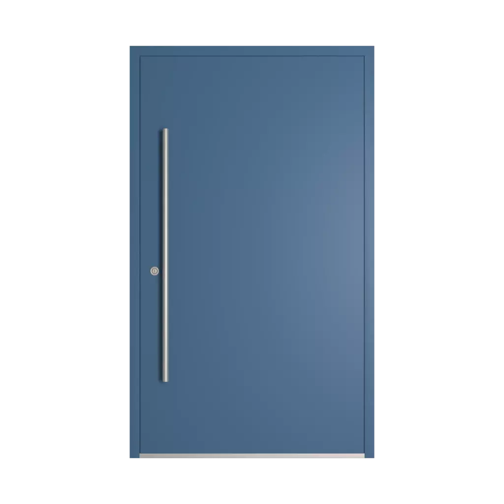 RAL 5007 niebieski brylantowy drzwi-wejsciowe wypelnienia pvc przeszklone