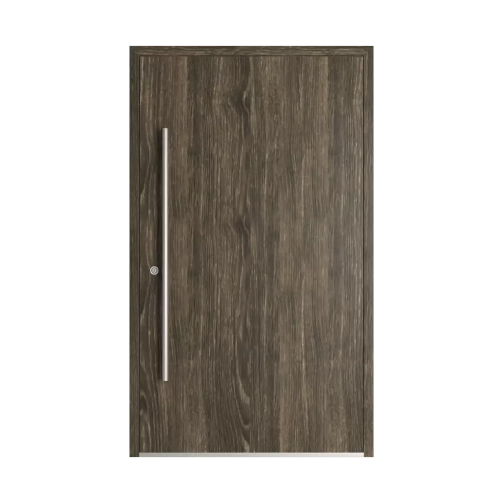 Dąb sheffield brązowy drzwi-wejsciowe modele dindecor ll01  