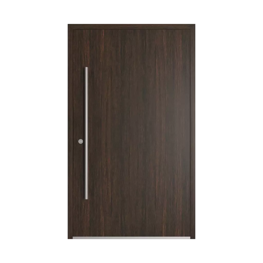 Ciemny dąb drzwi-wejsciowe modele dindecor ll01  
