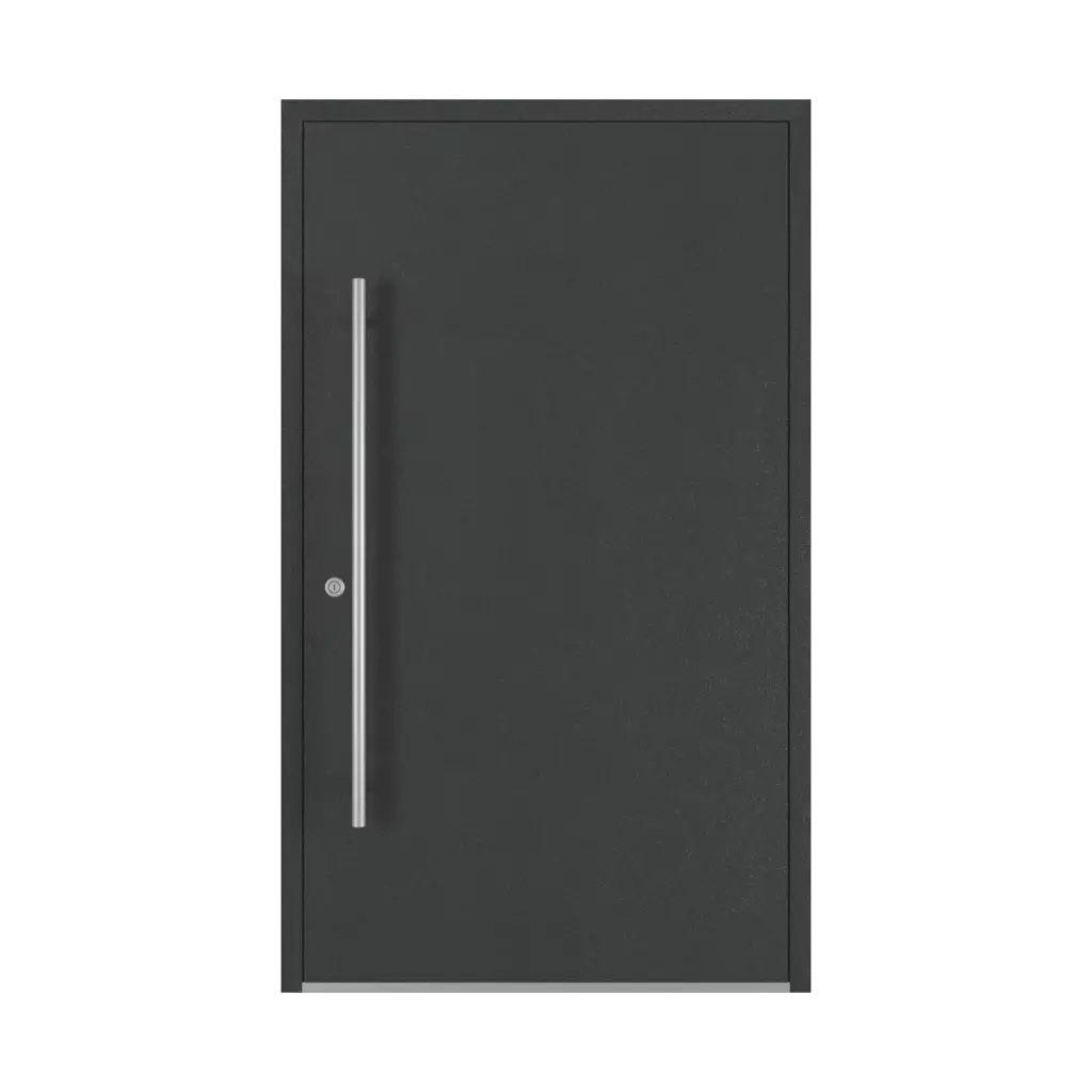 Szary antracytowy aludec drzwi-wejsciowe modele dindecor ll01  