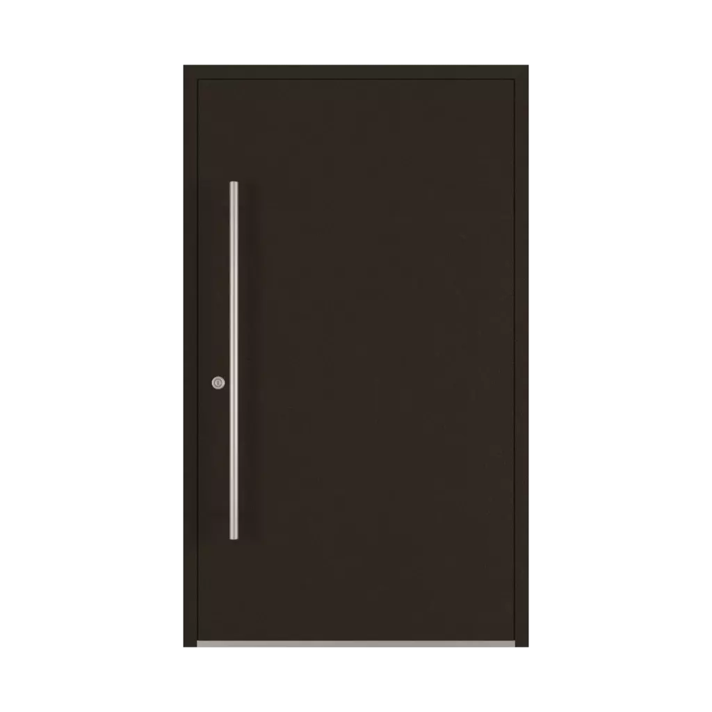 Ciemnobrązowy mat drzwi-wejsciowe modele dindecor cl10  