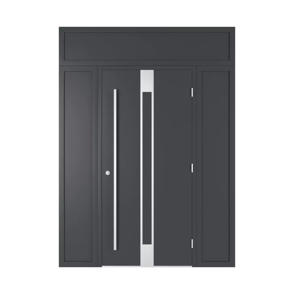 Drzwi z naświetlem pełnym drzwi-wejsciowe wypelnienia aluminium przeszklone