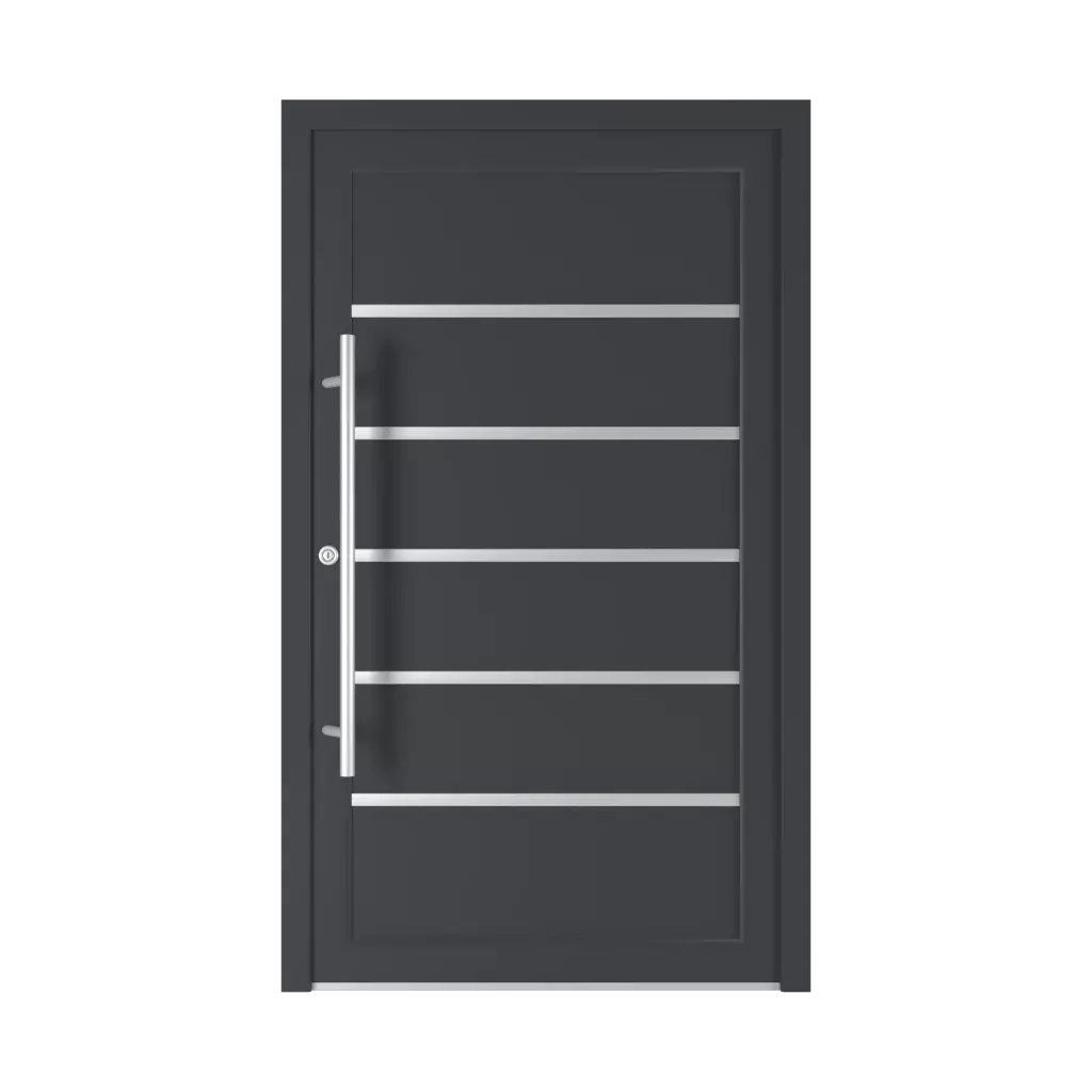 Model 6013 PVC ✨ drzwi-wejsciowe kolory-drzwi kolory-ral ral-7037-szary-stalowy 