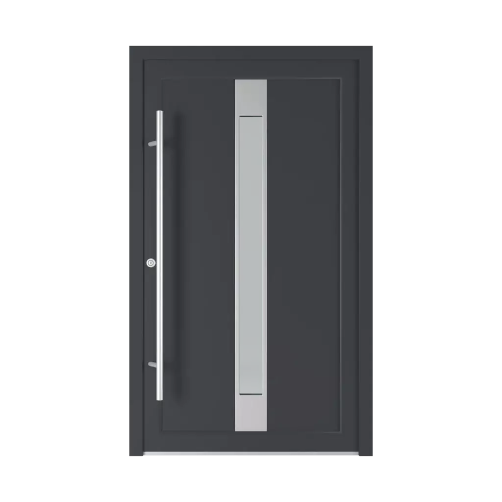 Model 1401 PVC ✨ drzwi-wejsciowe kolory-drzwi kolory-ral ral-8019-brazowy-szary 