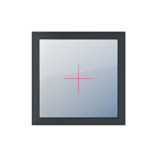Typy okien 1-skrzydłowe Szklenie stałe w skrzydle
