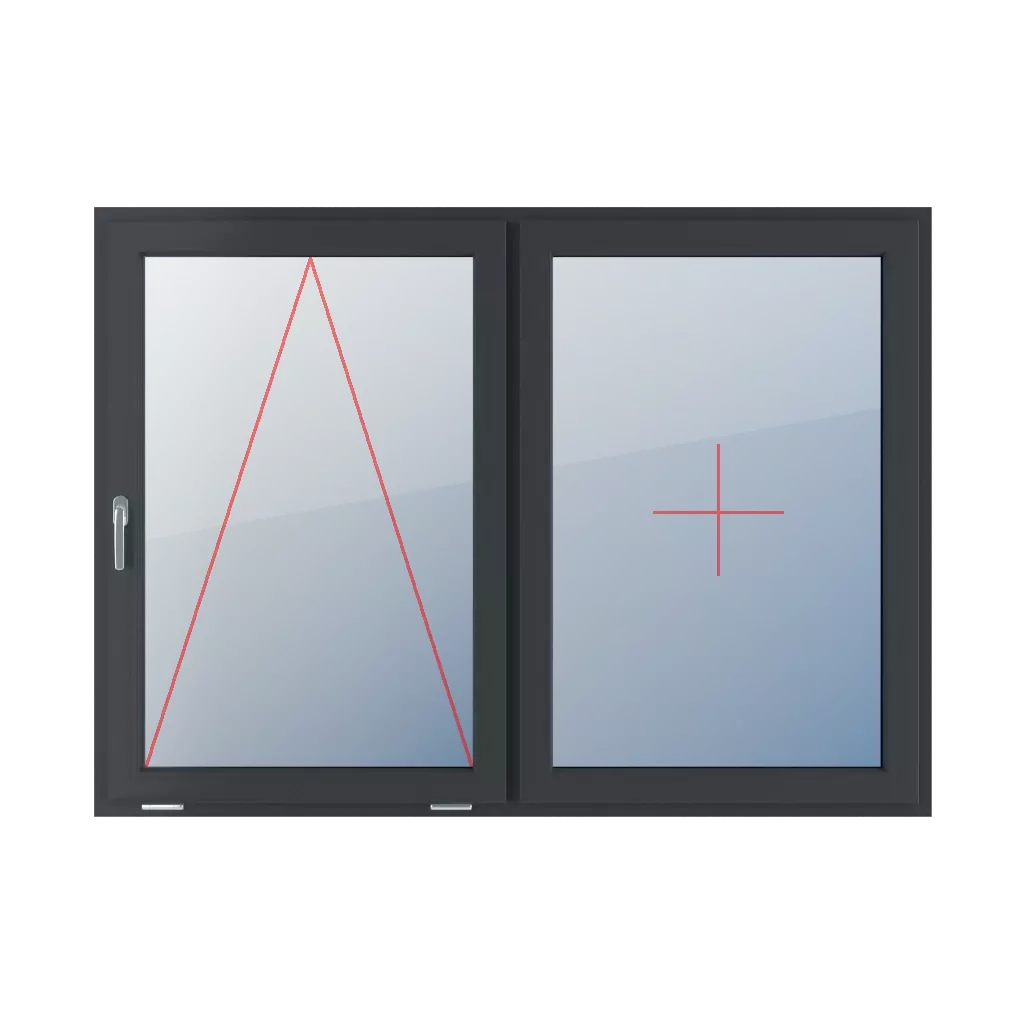 Uchylne z klamką z lewej strony, stałe szklenie w skrzydle okna typy-okien 2-skrzydlowe podzial-symetryczny-poziomy-50-50 uchylne-z-klamka-z-lewej-strony-stale-szklenie-w-skrzydle 
