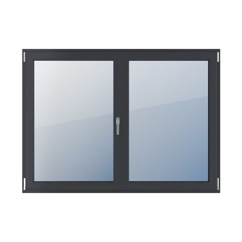Podział symetryczny poziomy 50-50 z ruchomym słupkiem okna typy-okien 2-skrzydlowe   