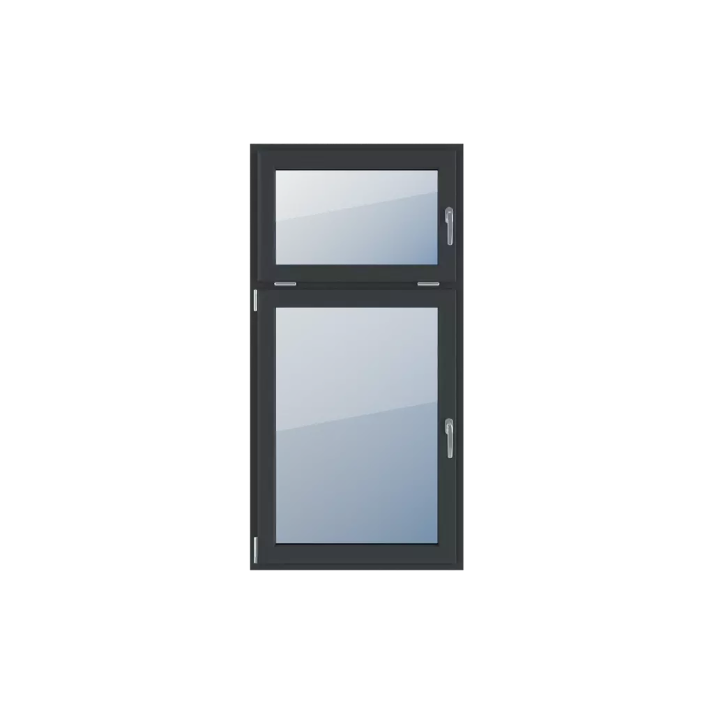 Podział niesymetryczny pionowy 30-70 okna typy-okien 2-skrzydlowe   