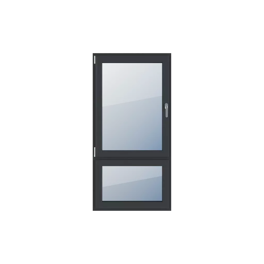 Podział niesymetryczny pionowy 70-30 okna typy-okien 2-skrzydlowe   