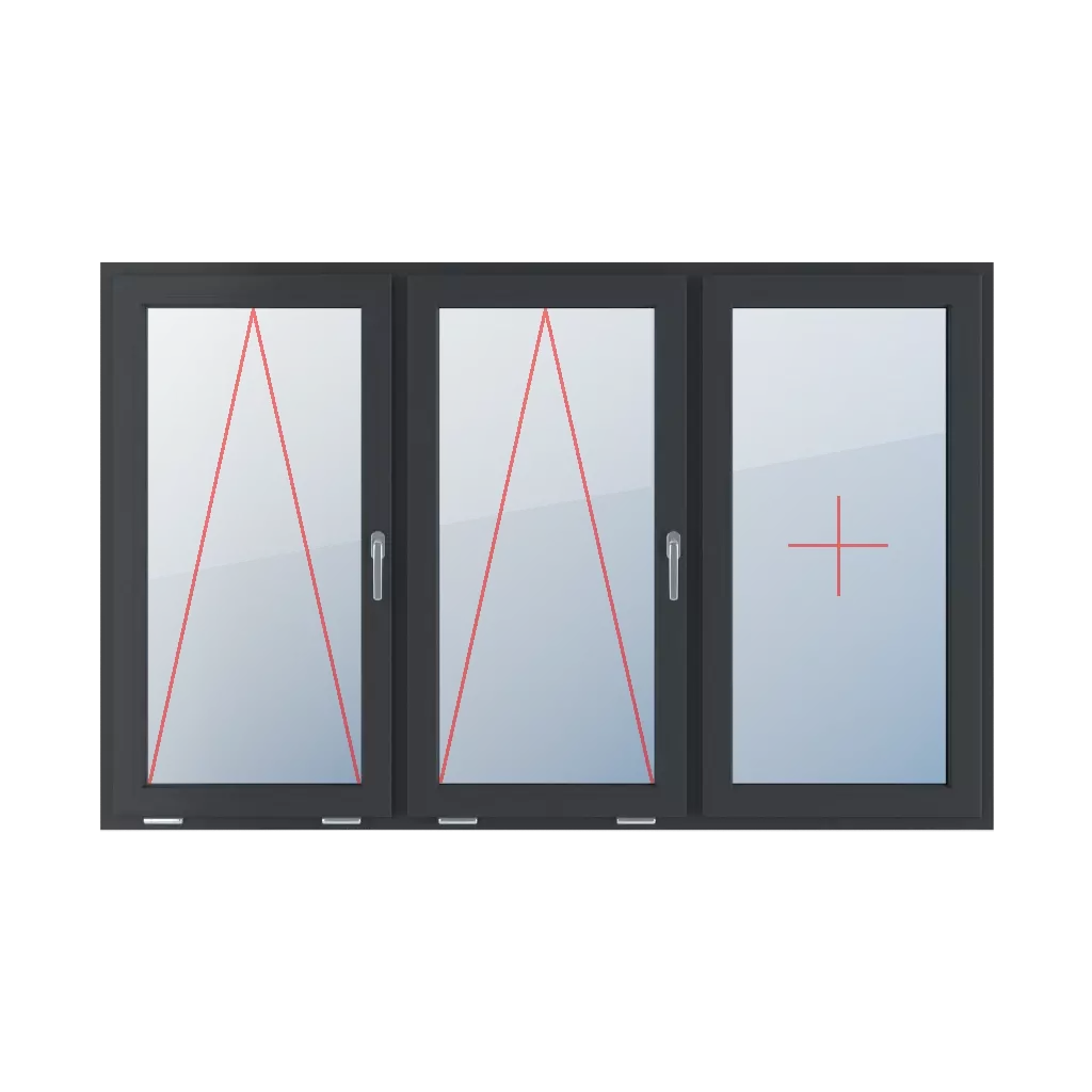 Uchylne z klamką z prawej strony, szklenie stałe w skrzydle okna typy-okien 3-skrzydlowe podzial-symetryczny-poziomy-33-33-33 uchylne-z-klamka-z-prawej-strony-szklenie-stale-w-skrzydle 