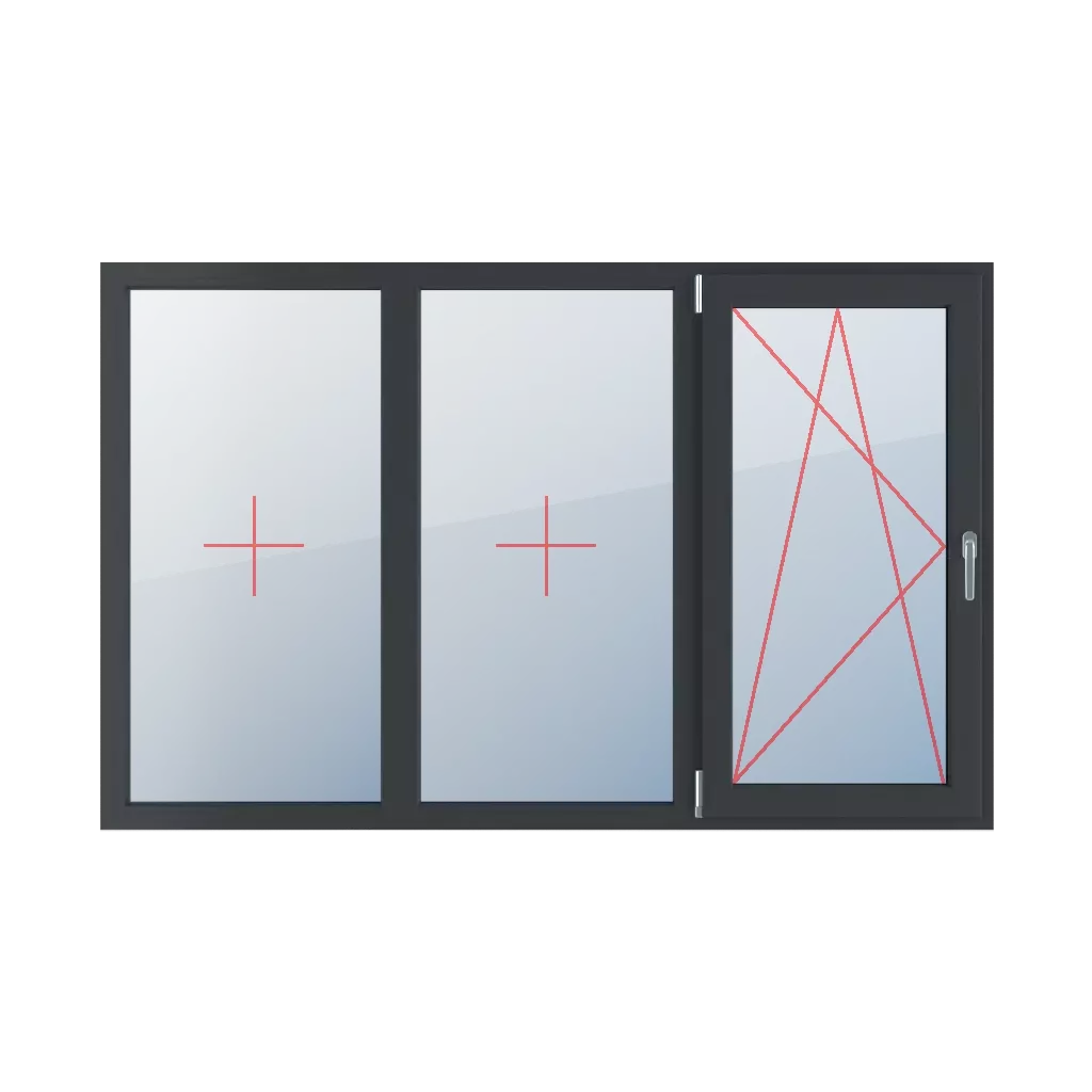 Szklenie stałe w ramie, rozwierno-uchylne lewe okna typy-okien 3-skrzydlowe podzial-symetryczny-poziomy-33-33-33 szklenie-stale-w-ramie-rozwierno-uchylne-lewe 