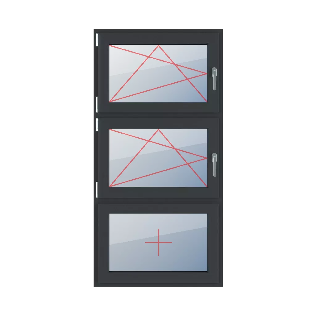 Rozwierno-uchylne lewe, rozwierno-uchylne lewe, szklenie stałe w skrzydle okna typy-okien 3-skrzydlowe podzial-symetryczny-pionowy-33-33-33 rozwierno-uchylne-lewe-rozwierno-uchylne-lewe-szklenie-stale-w-skrzydle 