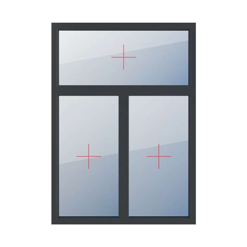 Szklenie stałe w ramie okna typy-okien 3-skrzydlowe podzial-niesymetryczny-pionowy-30-70  